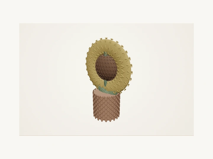 Potted Sunny Sunflower - Handcrafted amigurumi crochet sample